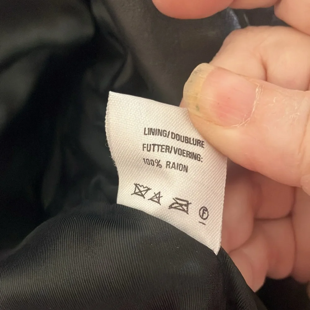 FINAL MARKDOWN Doral 5th ave Black Leather Jacket for Men 42